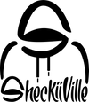 Logo of Tony Lee, aka sheckii, that has his company, sheckiiville, in bold font face