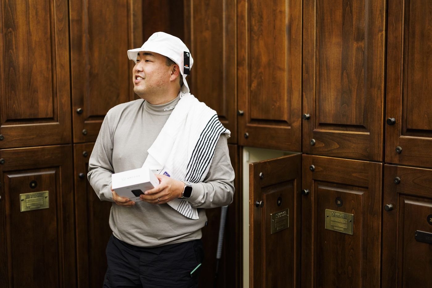 Tony in the TPC Sawgrass locker room